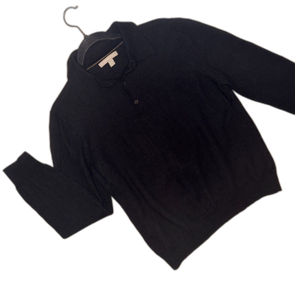 Timeless Nordstrom 100% extra fine merino wool classic collared sweater L